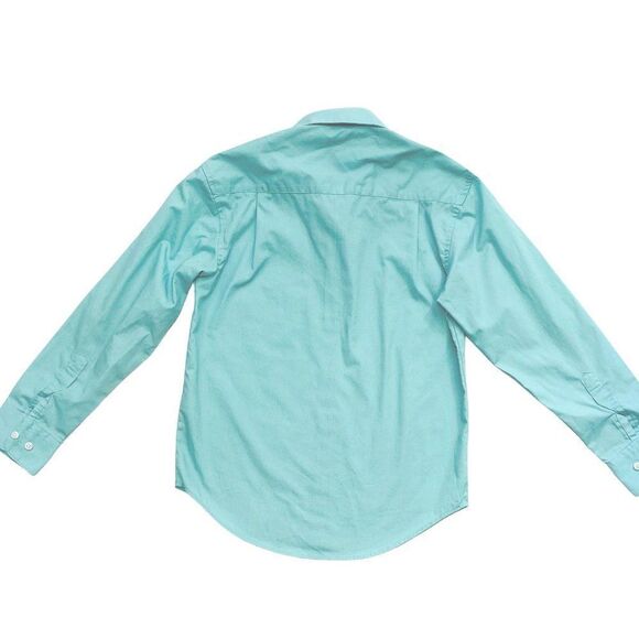 Perry Ellis Aqua Haze Button-Down Dress Shirt - Picture 5 of 5